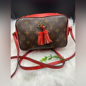 LOUIS VUITTON Monogram Saintonge Red